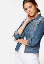 Load image into Gallery viewer, DAISY | Jeansjacke mit Perlen
