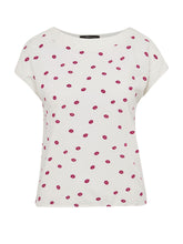 Load image into Gallery viewer, BLUSE | T-Shirt Bluse mit Kussmund-Print
