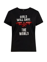 Load image into Gallery viewer, T-SHIRT | Schwarzes T-Shirt mit Wonder Woman Print
