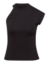 Load image into Gallery viewer, T-SHIRT | Schwarzes One-Shoulder Shirt
