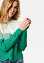 Load image into Gallery viewer, PULLOVER | Gestreifter Strickpullover mit Wellensaum
