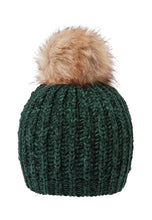 Load image into Gallery viewer, STRICKMÜTZE | Dunkelgrüne Strickmütze mit Bommel
