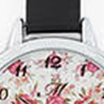Load image into Gallery viewer, ARMBANDUHR | Silberne Uhr mit schwarzem Band
