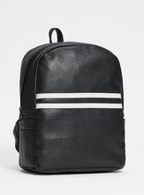 Load image into Gallery viewer, RUCKSACK | Schwarzer Rucksack mit Blockstreifen
